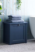 Navy Hampshire Storage Stool