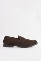 Suede Saddle Loafers
