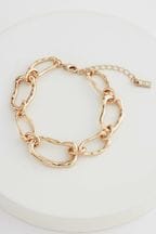 Gold Tone Recycled Metal Shaped Bracelet