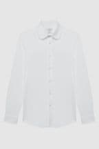 Reiss White Lucia Slim Fit Penny Collar Shirt