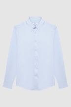 Reiss Soft Blue Redknapp Slim Fit Cotton Button-Down Shirt