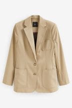 Natural Tailored Single Breasted Blazer