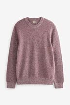Red Regular Twist Crew Jumper