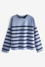Chambre Blue Smart Stripe Sweatshirt