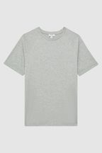 Reiss Grey Melange Si Slim Fit Crew Neck T-Shirt