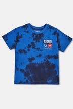 Angel & Rocket Blue Sonic Graphic Tie Dye T-Shirt