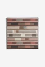 Brown Tapestry Abstract Framed Canvas Wall Art