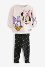 Black/White Disney Minnie & Daisie Duck Top & Leggings Set (3mths-7yrs)