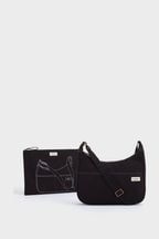 OSPREY LONDON The Studio Crescent Packable Cross-Body Black Bag