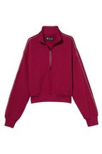 Victoria's Secret Claret Red Half Zip High Neck Lounge Sweatshirt