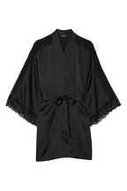 Victoria's Secret Black Lace Inset Robe