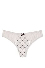Victoria's Secret White Bow Print Thong Knickers