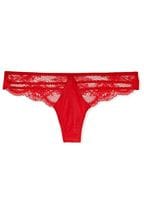 Victoria's Secret Lipstick Red Thong Lace Thong Knickers