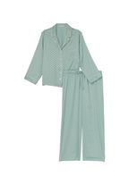 Victoria's Secret Sage Dust Green Satin Long Pyjamas