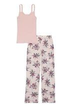 Victoria's Secret Purest Pink Floral Stripe Knit Long Pyjamas