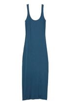 Victoria's Secret Midnight Sea Blue Modal Ribbed Long Slip Dress
