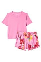 Victoria's Secret Pink Floral Modal Satin Short Pyjamas
