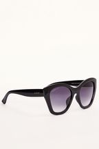 Lipsy Black Cateye Oversized Sunglasses