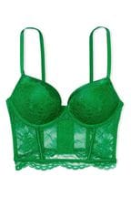 Victoria's Secret Verdant Green Add 2 Cups Push Up Corset Bra Top