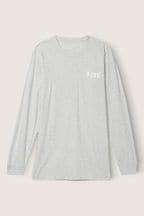 Victoria's Secret PINK Heather Stone Grey Long Sleeve T-Shirt