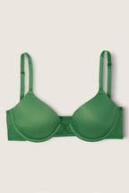 Victoria's Secret PINK Forest Pine Green Lightly Lined Full Cup Front Fastening T-Shirt Bra