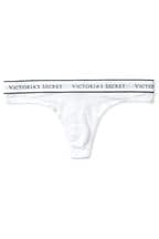 Victoria's Secret Ivory White Thong Logo Knickers