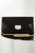 Lipsy Black Black Foldover Clutch Bag