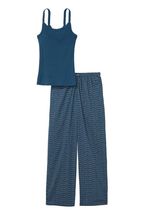Victoria's Secret Blue Midnight Sea Cotton Long Pyjamas