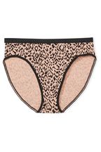 Victoria's Secret Leopard Brown Stretch Cotton High Leg Brief Knickers