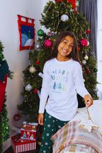 Personalised Happy Holidays Pyjama Set for Kids by Percy & Nell