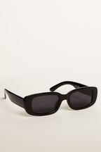 Friends Like These Black Narrow Square Frame Sunglasses