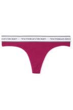 Victoria's Secret Claret Red Thong Logo Knickers