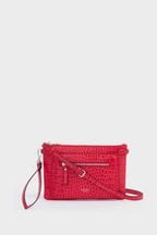 Osprey London  The Ruby Leather Cross-Body Cognac Clutch