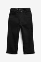 Black Wide Fit Cotton Rich Stretch Jeans (3-17yrs)