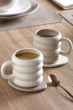 Set of 2 Natural Speckle Mugs