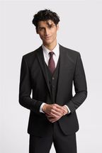 Ted Baker Premium Black Panama Slim Suit: Jacket