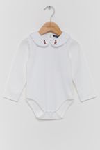 Trotters London Long Sleeve White Milo Guardsman Body