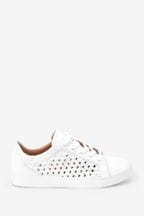 Signature Leather Weave Lace-Up Trainers