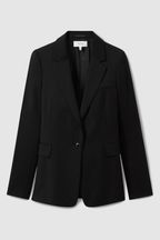 Reiss Black Haisley Petite Single Breasted Suit Blazer