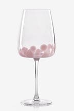 Pink Set of 2 Confetti Wine Glasses