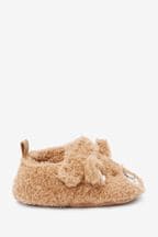 Tan Brown Bear 3D Character Baby Pram Shoes (0-2mths)