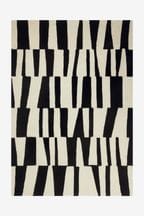 Jasper Conran London Black/White Papercut Wool Rug