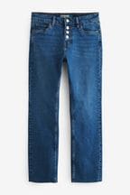 Denim Dark Blue Comfort Stretch Straight Jeans