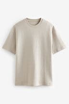 Grey Zig Zag Textured T-Shirt