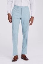 MOSS Slim Fit Blue Donegal Trousers
