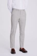 MOSS Light Grey Slim Fit Trousers