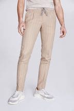 MOSS Slim Fit Natural Stripe Trousers