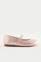 Pink Standard Fit (F) Metallic Mary Jane Occasion Shoes