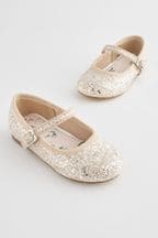 Ivory Glitter Bridesmaid Occasion Mary Jane Shoes