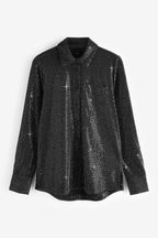 Black Sequin Shirt